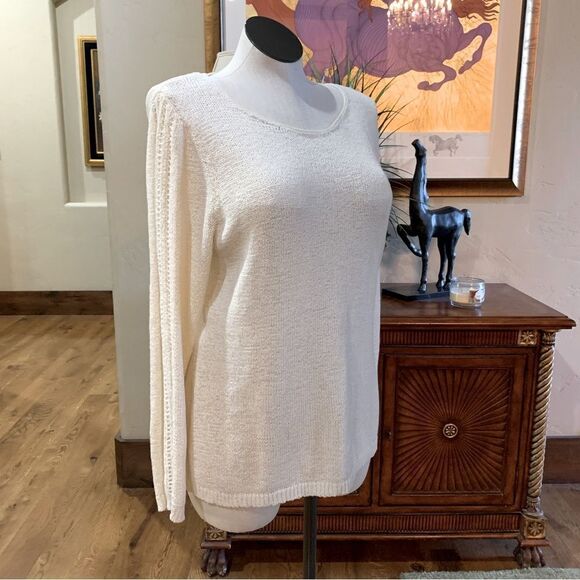 Rachel Zoe ‘Karla’ Sweater NWOT Cotton Blend Knit Ivory Womens Plus Sz XXL - Picture 3 of 16